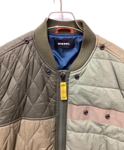 DIESEL（ディーゼル）DIESEL (ディーゼル) 切替ボンバージャケット グリーン サイズ:Mの古着・服飾アイテム