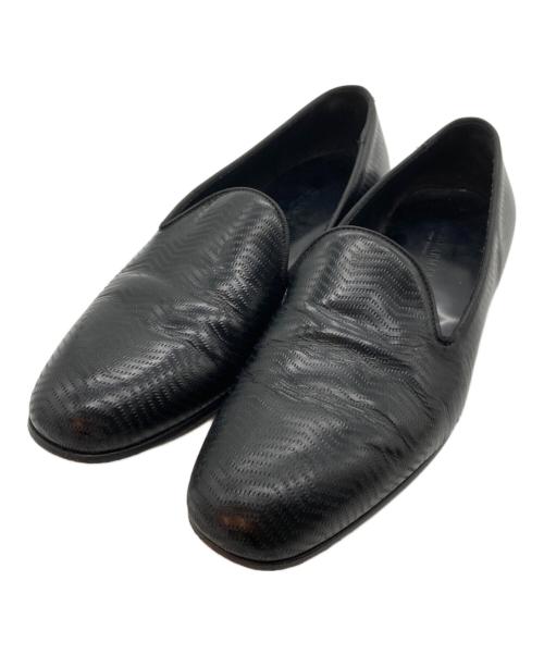 GIORGIO ARMANI（ジョルジオアルマーニ）GIORGIO ARMANI (ジョルジオアルマーニ) レザーオペラシューズ ブラック サイズ:8 1/2の古着・服飾アイテム