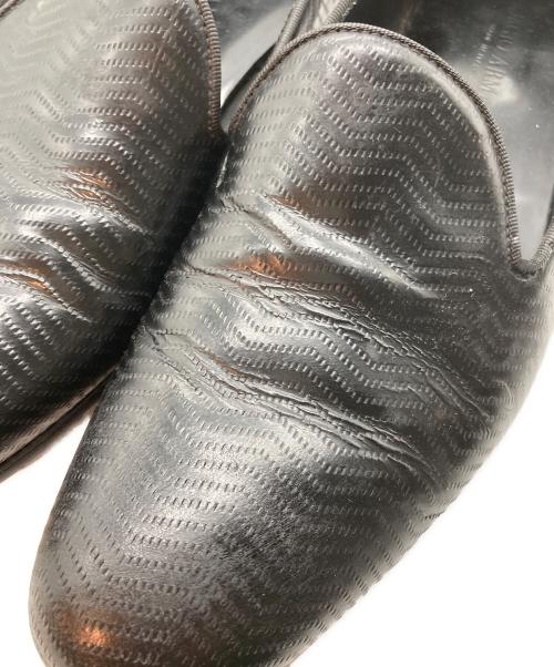 GIORGIO ARMANI（ジョルジオアルマーニ）GIORGIO ARMANI (ジョルジオアルマーニ) レザーオペラシューズ ブラック サイズ:8 1/2の古着・服飾アイテム