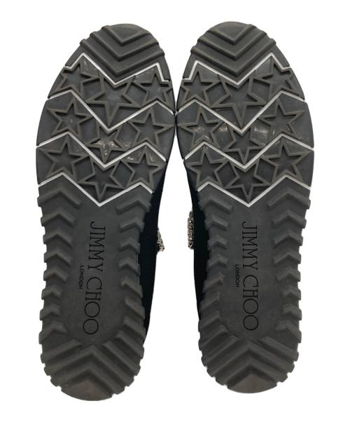 JIMMY CHOO（ジミーチュウ）JIMMY CHOO (ジミーチュウ) VERONA クリスタルビジューニットスニーカー ブラック サイズ:40の古着・服飾アイテム