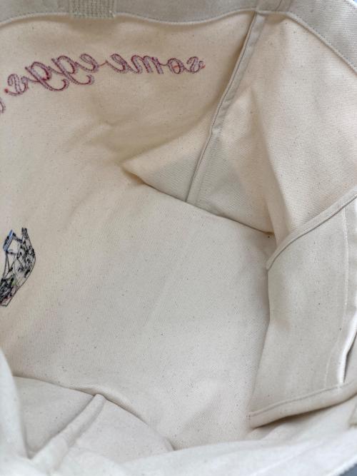 LUDLOW（ラドロー）LUDLOW (ラドロー) UNITED ARROWS (ユナイテッドアローズ) EMB トートバッグ アイボリーの古着・服飾アイテム