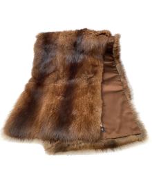 DOLCE & GABBANA（ドルチェ＆ガッバーナ）の古着「マスクラットファーティペット」｜ブラウン