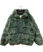 SUPREME×WTAPSシュプリーム×ダブルタップス）の古着「21AW Faux Fur Hooded Jacket」｜グリーン