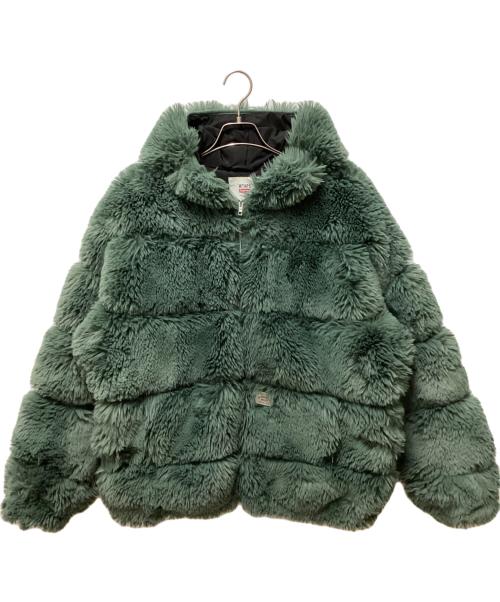 SUPREME（シュプリーム）SUPREME (シュプリーム) WTAPS (ダブルタップス) 21AW Faux Fur Hooded Jacket グリーン サイズ:Ｌの古着・服飾アイテム