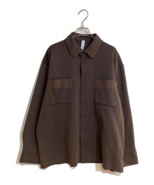 CFCL（シーエフシーエル）の古着「SOFT MILAN COVERED PLACKET SHIRT/ソフト ミラノ カバード プラケット シャツ」｜ブラウン