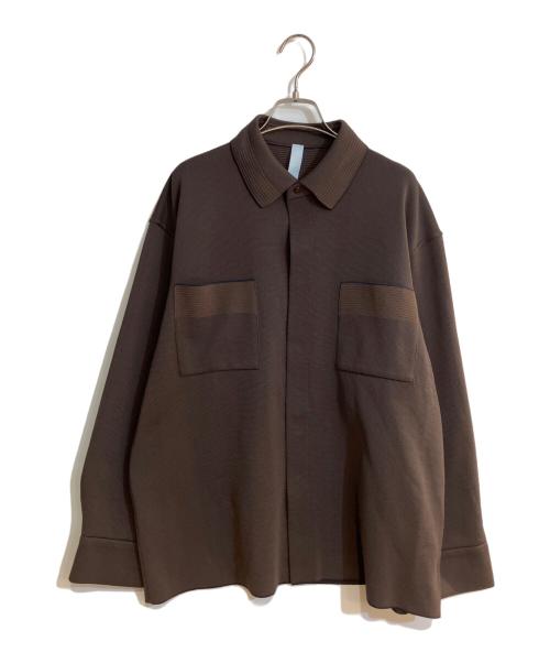 CFCL（シーエフシーエル）CFCL (シーエフシーエル) SOFT MILAN COVERED PLACKET SHIRT/ソフト ミラノ カバード プラケット シャツ ブラウン サイズ:3の古着・服飾アイテム
