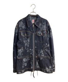FETICO（フェティコ）の古着「STUDIOUS別注ROSE DENIM JACKET/ローズデニムジャケット」｜インディゴ