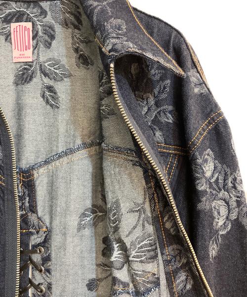 FETICO（フェティコ）FETICO (フェティコ) STUDIOUS別注ROSE DENIM JACKET/ローズデニムジャケット インディゴ サイズ:36の古着・服飾アイテム