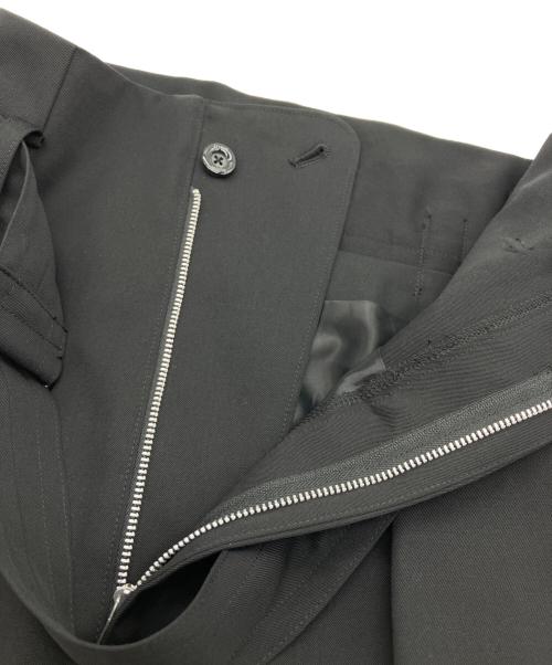 Ujoh（ウジョー）Ujoh (ウジョー) Belted Tuck PNT/ベルテッド 2タック ワイド トラウザーズ ブラック サイズ:2の古着・服飾アイテム