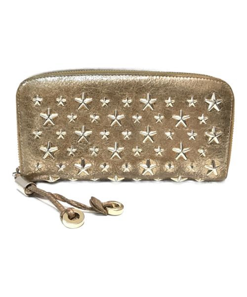 JIMMY CHOO（ジミーチュウ）JIMMY CHOO (ジミーチュウ) スタースタッズウォレット ゴールドの古着・服飾アイテム