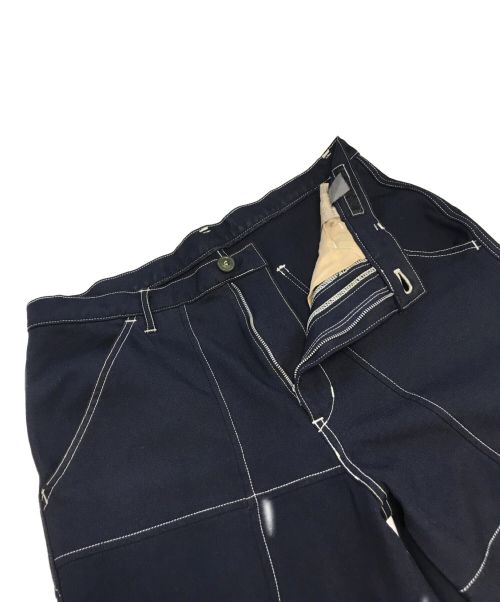COMME des GARCONS SHIRT（コムデギャルソンシャツ）COMME des GARCONS SHIRT (コムデギャルソンシャツ) ポリギャバパッチワークパンツ ネイビー サイズ:Mの古着・服飾アイテム