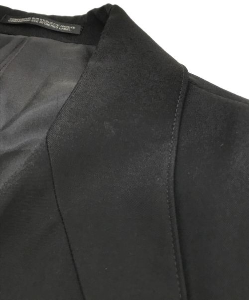 Yohji Yamamoto pour homme（ヨウジヤマモト プールオム）Yohji Yamamoto pour homme (ヨウジヤマモト プールオム) 心しずかに…レイヤードコート ブラック サイズ:3の古着・服飾アイテム