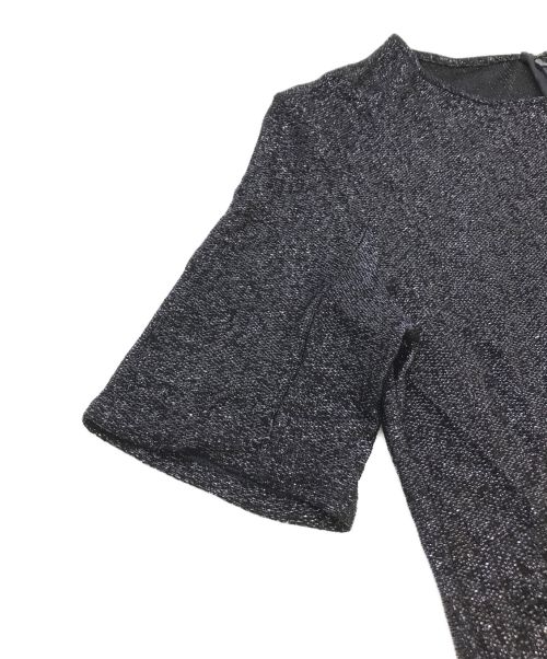 SALLY LAPOINTE（サリー・ラポイント）Sally Lapointe (サリー・ラポイント) 半袖ニット ネイビー サイズ:4 未使用品の古着・服飾アイテム