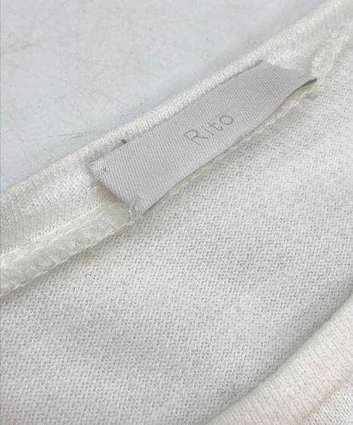 RITO（リト）RITO (リト) COTTON LINEN JERSEY TOP ホワイト サイズ:38の古着・服飾アイテム