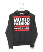 maison kitsuneメゾンキツネ）の古着「プリントパーカー」｜ブラック