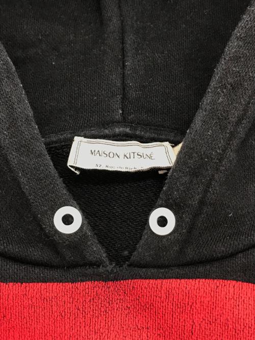 maison kitsune（メゾンキツネ）maison kitsune (メゾンキツネ) プリントパーカー ブラック サイズ:Sの古着・服飾アイテム