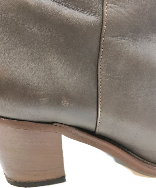 FABIO RUSCONI（ファビオルスコーニ）FABIO RUSCONI (ファビオルスコーニ) ウッドヒールショートブーツ ブラウン サイズ:38の古着・服飾アイテム