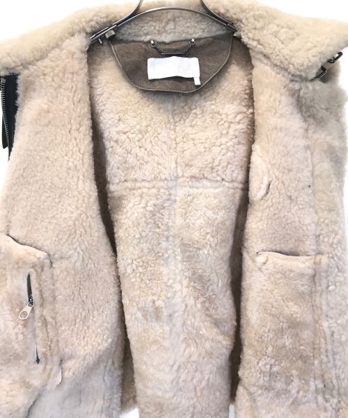 Chloe（クロエ）Chloe (クロエ) hood brown shearling jacket CHC18WCV0721023334 ブラウン サイズ:34の古着・服飾アイテム