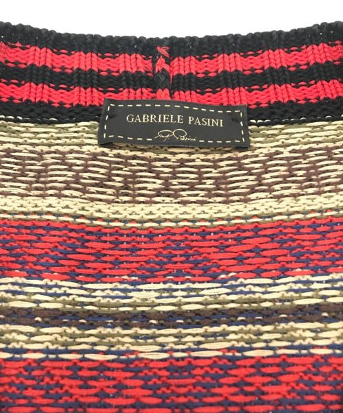 GABRIELE PASINI（ガブリエレパジーニ）GABRIELE PASINI (ガブリエレパジーニ) 総柄ニットカーディガン レッド サイズ:Sの古着・服飾アイテム