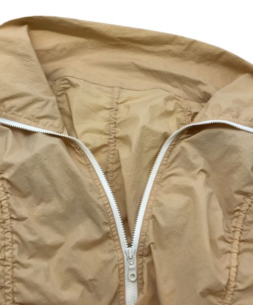 TRUNK HIROKO KOSHINO（トランク ヒロコ コシノ）TRUNK HIROKO KOSHINO (トランク ヒロコ コシノ) ドロストギャザーダブルジップジャケット ベージュ サイズ:38の古着・服飾アイテム