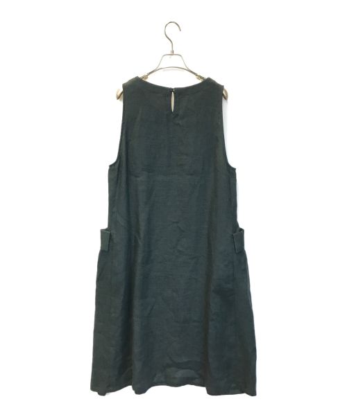 根々（ネネ）根々 (ネネ) リネンワンピース グリーン サイズ:表記無しの古着・服飾アイテム
