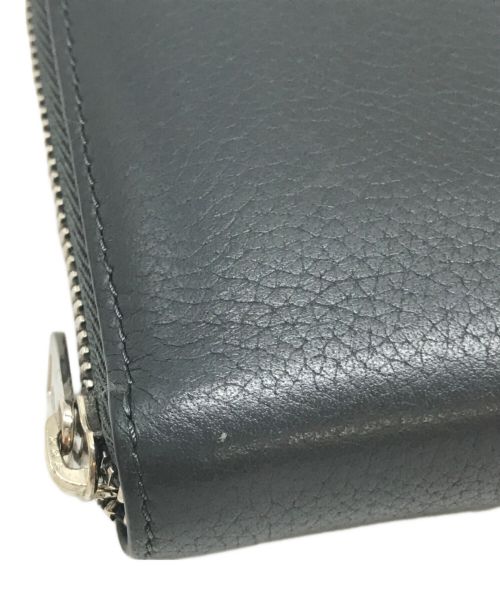 J&M DAVIDSON（ジェイ＆エム デヴィッドソン）J&M DAVIDSON (ジェイ＆エム デヴィッドソン) ラウンドジップミニウォレット グレーの古着・服飾アイテム