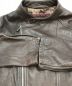 中古・古着 ETRO (エトロ) シープレザーダブルライダースジャケット ブラウン サイズ:XL：33000円