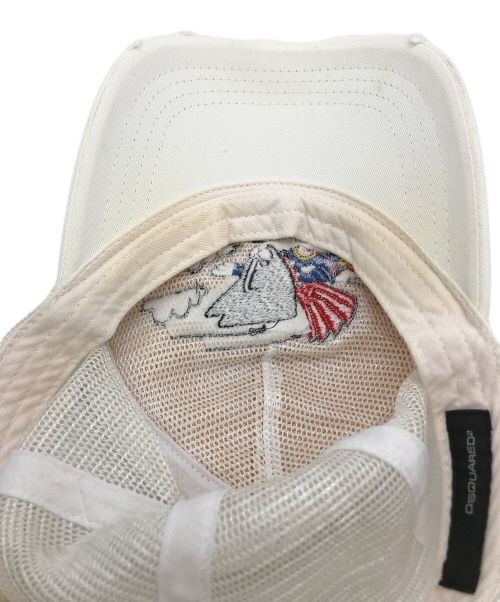 DSQUARED2（cディースクエアード）DSQUARED2 (ディースクエアード) メッシュキャップ ホワイト サイズ:-の古着・服飾アイテム