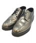 FABIO RUSCONI（ファビオルスコーニ）の古着「ウィングチップメタリックレザーシューズ　F81637　」｜シルバー