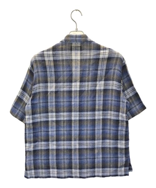 PENDLETON（ペンドルトン）PENDLETON (ペンドルトン) サファリシャツジャケット ブルー×ベージュ サイズ:Mの古着・服飾アイテム