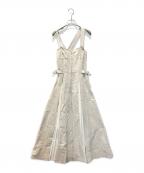 CASA FLINEカーサフライン）の古着「フロントホックプリーツワンピース　12013055019」｜アイボリー