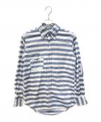 EVISUエヴィス）の古着「シャンブレーシャツ 琵琶湖ヤマネアカデミー」｜インディゴ × ホワイト