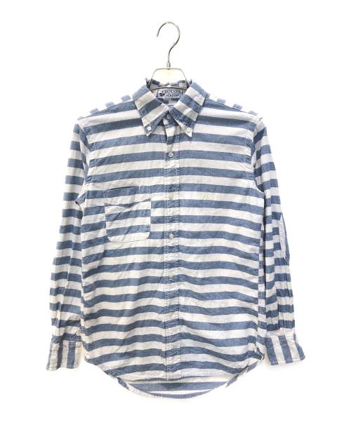 EVISU（エヴィス）EVISU (エヴィス) シャンブレーシャツ 琵琶湖ヤマネアカデミー インディゴ × ホワイト サイズ:4の古着・服飾アイテム