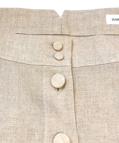 HARRISS GRACE（ハリスグレース）HARRISS GRACE (ハリスグレース) リネンキャンパスフレアティアードスカート　GL181-12052 ベージュ サイズ:36の古着・服飾アイテム
