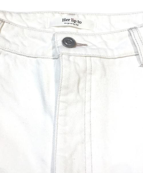 HER LIP TO（ハーリップトゥ）HER LIP TO (ハーリップトゥ) Grand Cargo Denim Pants　1242303116 ホワイト サイズ:Mの古着・服飾アイテム