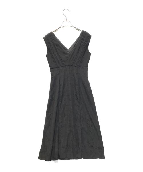 HER LIP TO（ハーリップトゥ）Her lip to (ハーリップトゥ) Lace Trimmed Jacquard Dress ブラック サイズ:Sの古着・服飾アイテム