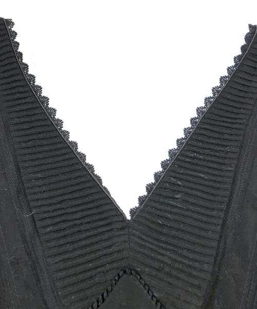 HER LIP TO（ハーリップトゥ）Her lip to (ハーリップトゥ) Lace Trimmed Jacquard Dress ブラック サイズ:Sの古着・服飾アイテム