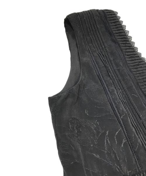 HER LIP TO（ハーリップトゥ）Her lip to (ハーリップトゥ) Lace Trimmed Jacquard Dress ブラック サイズ:Sの古着・服飾アイテム