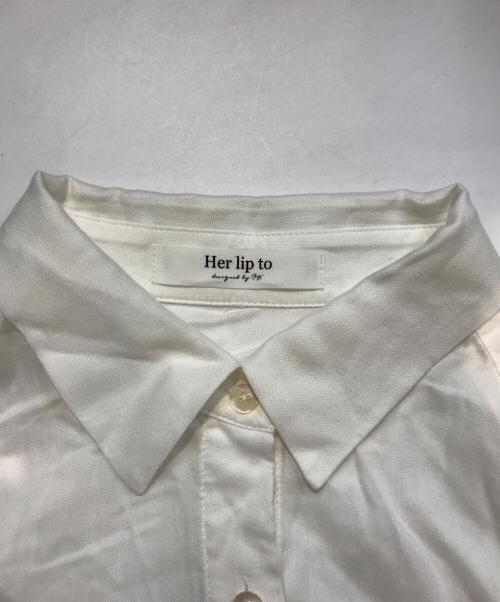 HER LIP TO（ハーリップトゥ）Her lip to (ハーリップトゥ) Multi-Way Easy Sheer Shirt ホワイト サイズ:Mの古着・服飾アイテム
