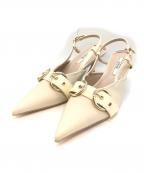 HER LIP TOハーリップトゥ）の古着「Buckle-Belted Slingback Pumps」｜ホワイト