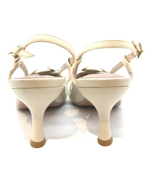 HER LIP TO（ハーリップトゥ）Her lip to (ハーリップトゥ) Buckle-Belted Slingback Pumps ホワイト サイズ:24の古着・服飾アイテム