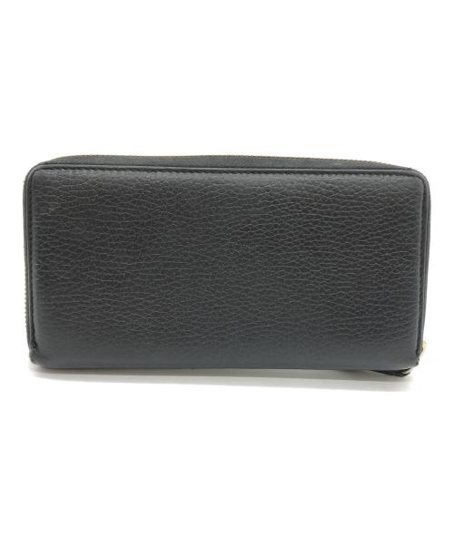 GUCCI（グッチ）GUCCI (グッチ) ジップロングウォレット ブラックの古着・服飾アイテム