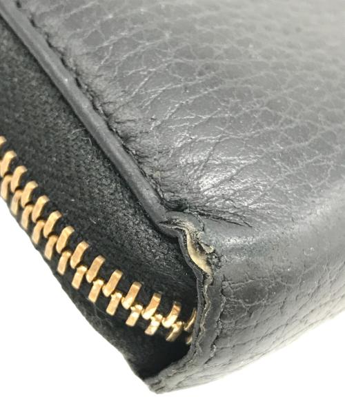 GUCCI（グッチ）GUCCI (グッチ) ジップロングウォレット ブラックの古着・服飾アイテム