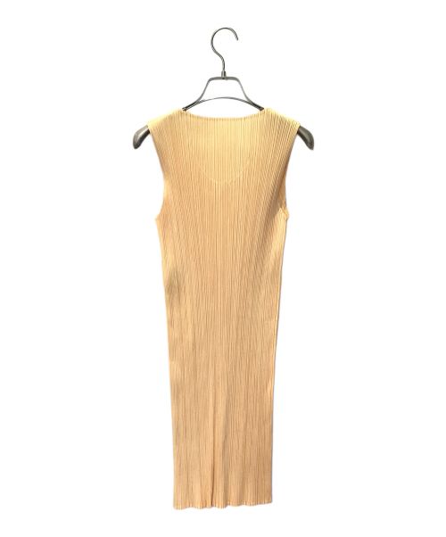 PLEATS PLEASE（プリーツプリーズ）PLEATS PLEASE (プリーツプリーズ) ノースリーブプリーツワンピース オレンジ サイズ:4の古着・服飾アイテム