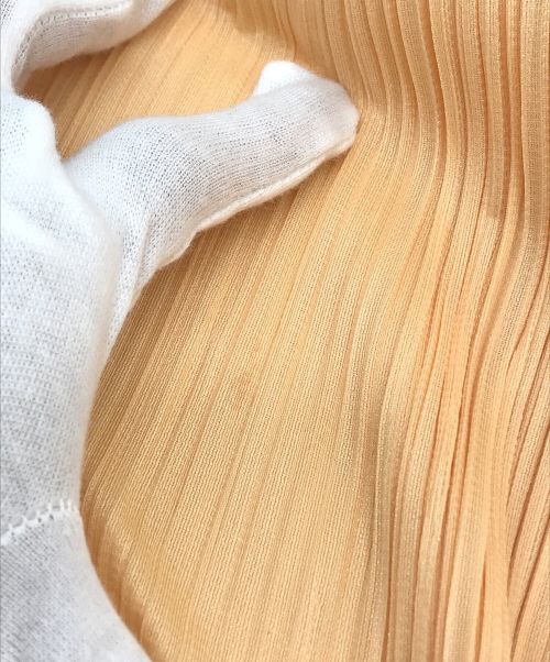 PLEATS PLEASE（プリーツプリーズ）PLEATS PLEASE (プリーツプリーズ) ノースリーブプリーツワンピース オレンジ サイズ:4の古着・服飾アイテム