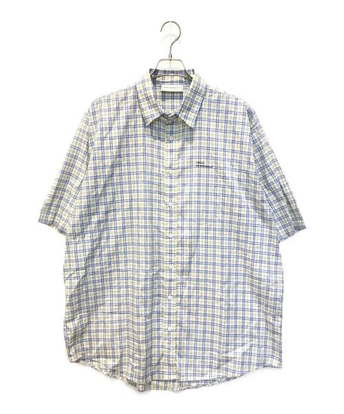DROLE DE MONSIEUR（ドロール ド ムッシュ）DROLE DE MONSIEUR (ドロール ド ムッシュ) 刺繍チェックシャツ イエロー サイズ:Mの古着・服飾アイテム