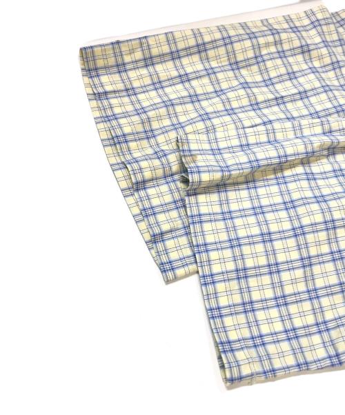 DROLE DE MONSIEUR（ドロール ド ムッシュ）DROLE DE MONSIEUR (ドロール ド ムッシュ) 刺繍チェックシャツ イエロー サイズ:Mの古着・服飾アイテム