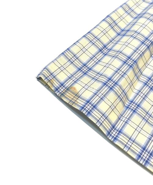 DROLE DE MONSIEUR（ドロール ド ムッシュ）DROLE DE MONSIEUR (ドロール ド ムッシュ) 刺繍チェックシャツ イエロー サイズ:Mの古着・服飾アイテム