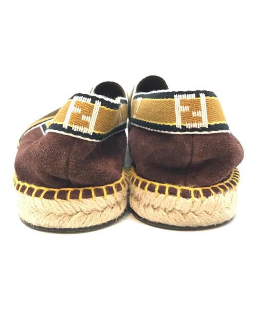 FENDI（フェンディ）FENDI (フェンディ) スウェードエスパドリーユ ブラウン サイズ:7の古着・服飾アイテム