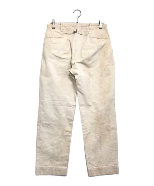 VINTAGE MILITARY（ヴィンテージ ミリタリー）VINTAGE MILITARY (ヴィンテージ ミリタリー) U.S.Naval Academy コットントラウザー ベージュ サイズ:表記なしの古着・服飾アイテム